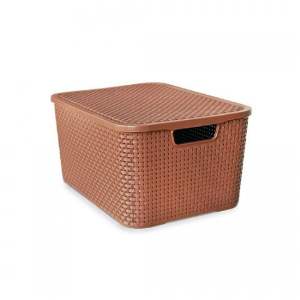 CAIXA RATTAN ARQPLAST MARROM 07L 25587