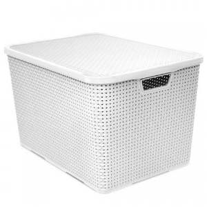 CAIXA RATTAN ARQPLAST BRANCA 40L 25601